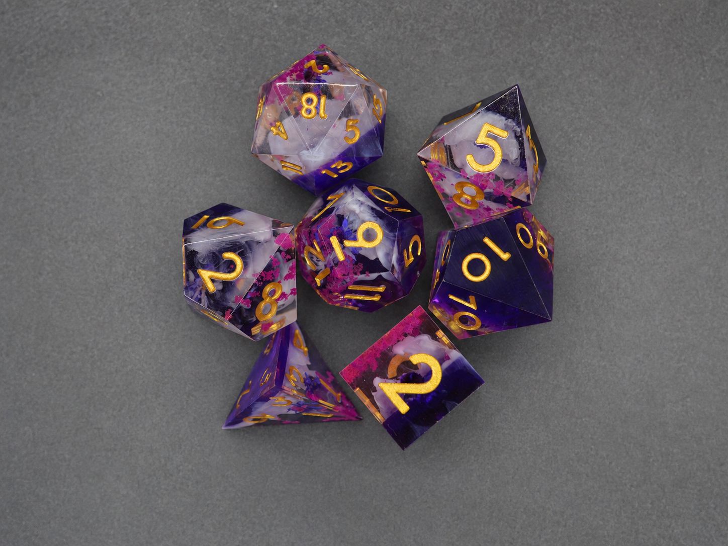 Set de Dés - Pluie D’Orchidée