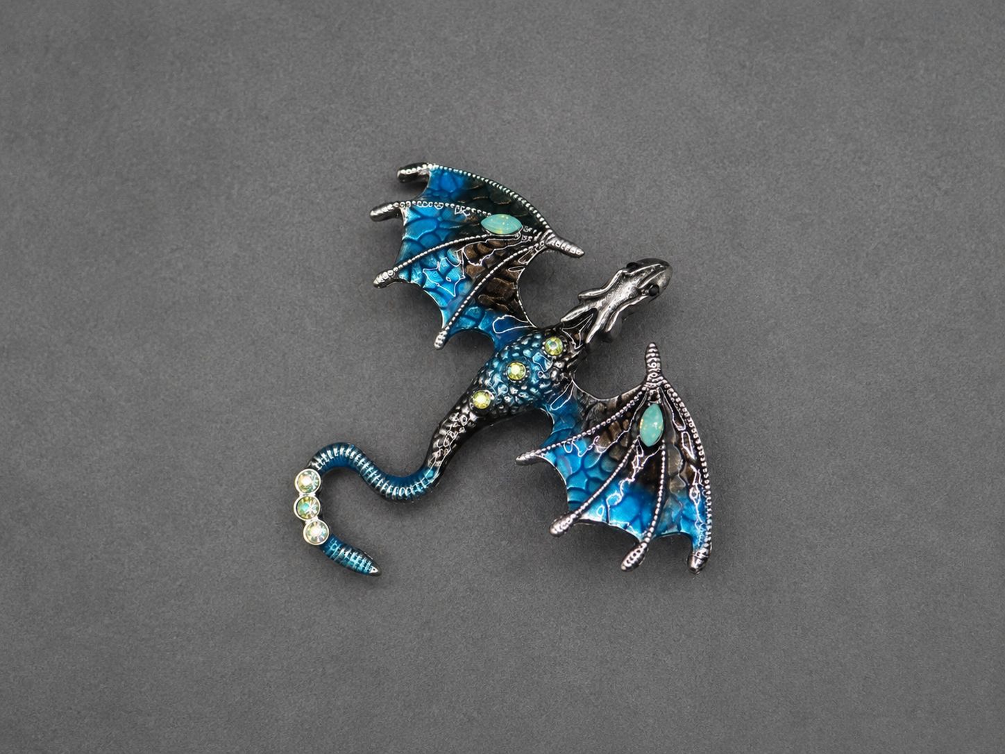 Broche Dragon Bleu
