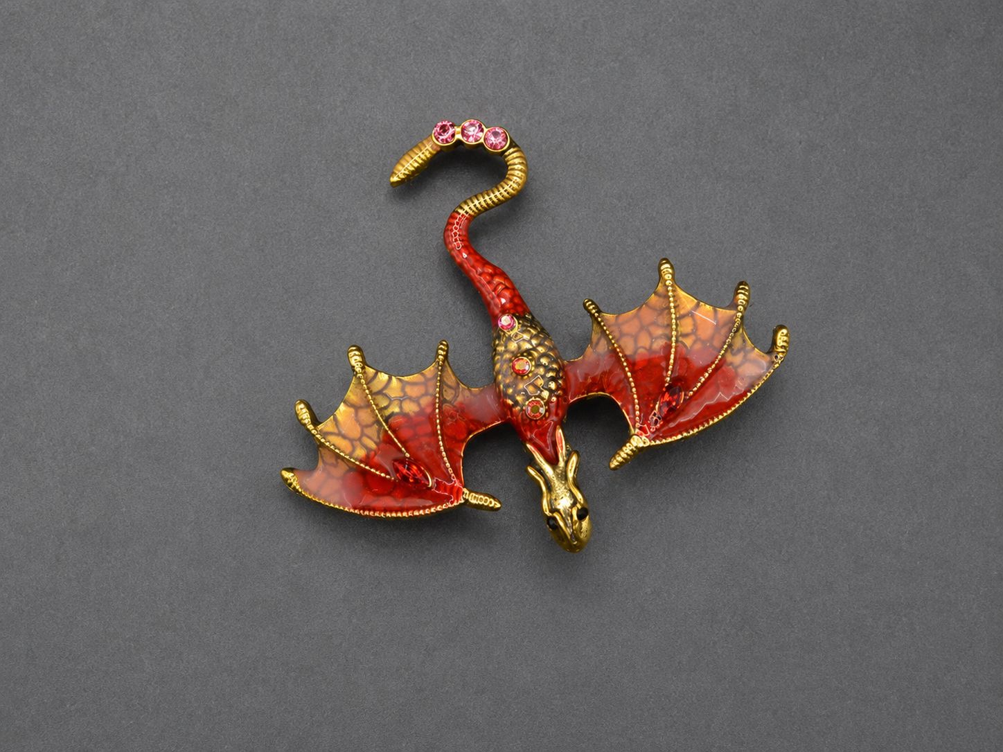 Broche Dragon Rouge