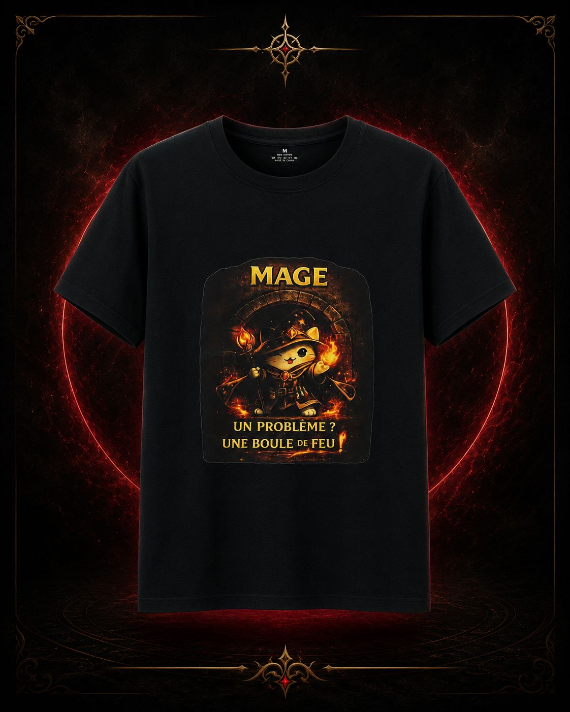 T-shirt Mage — Un problème ? Une boule de feu !