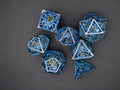 Set de Dés Métal Creux Cthulhu — Bleu
