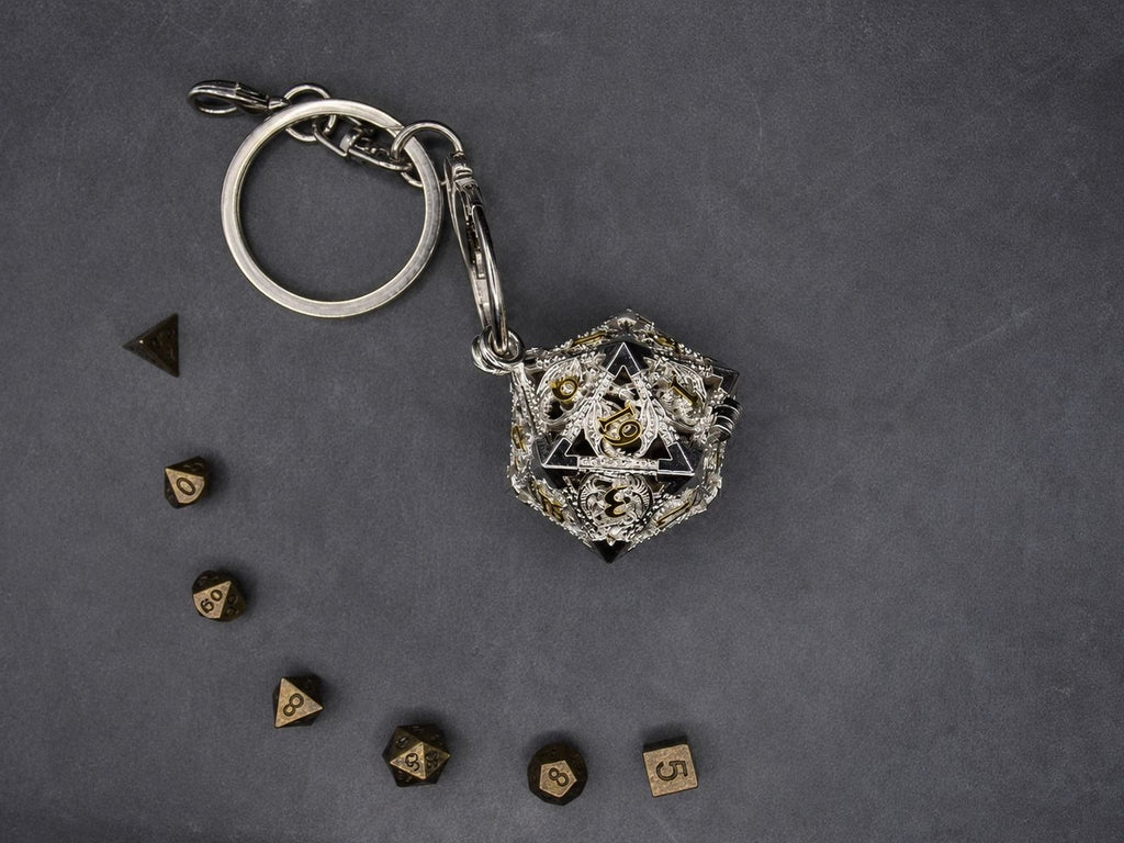 Porte-Clés D20 — Mini Dés Polyhédraux