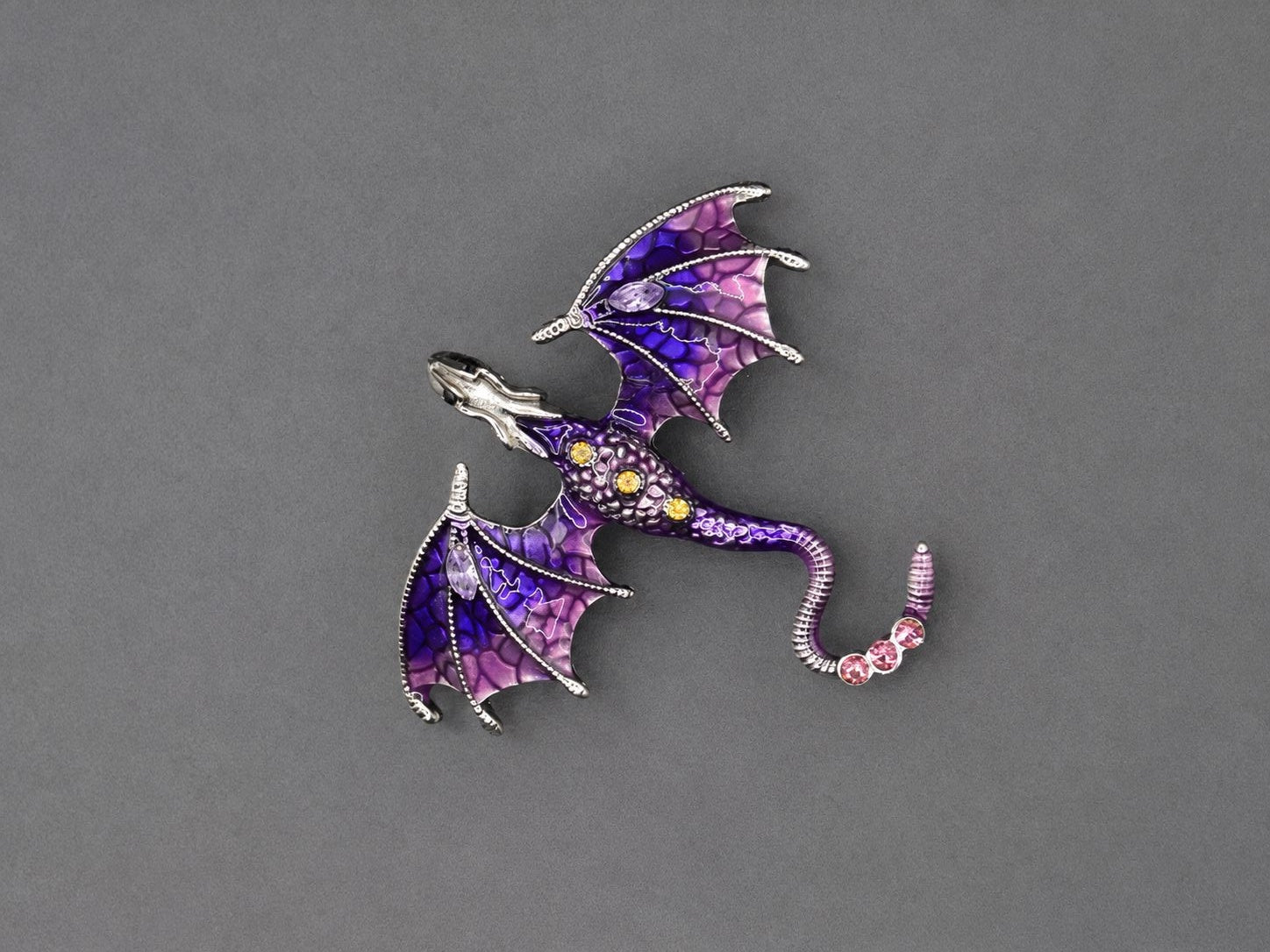 Broche Dragon Violet